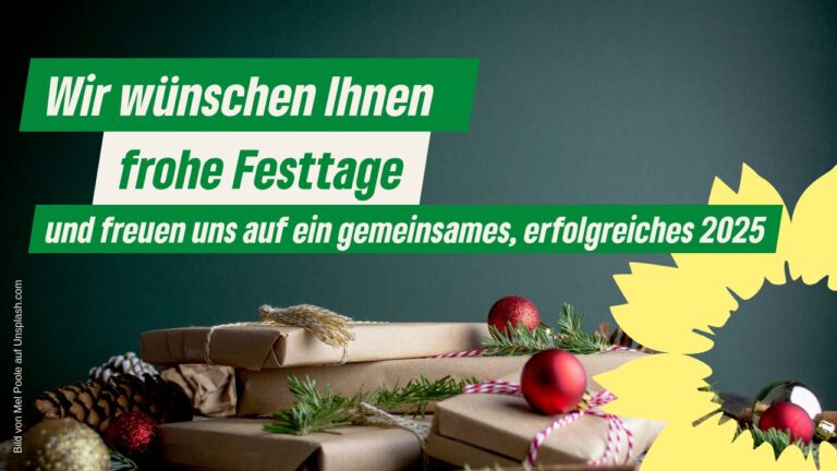 Grüne Weihnachtsgrüße 