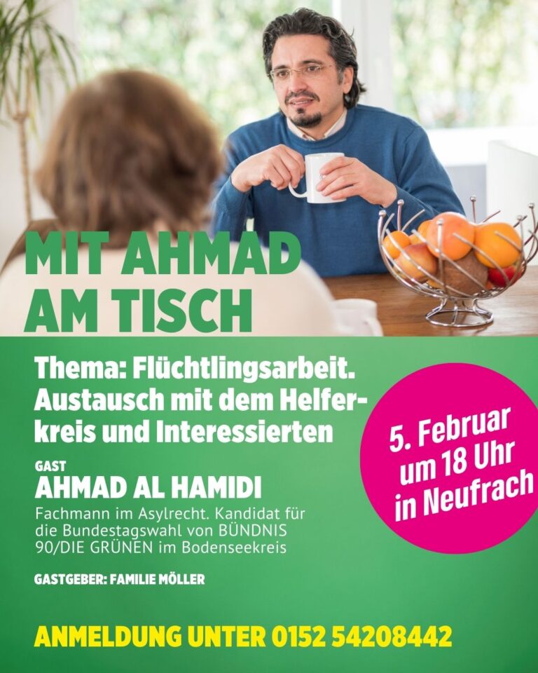 Mit Ahmad am Tisch
