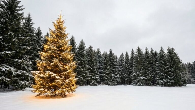 Weihnachtlicher grüner Tisch